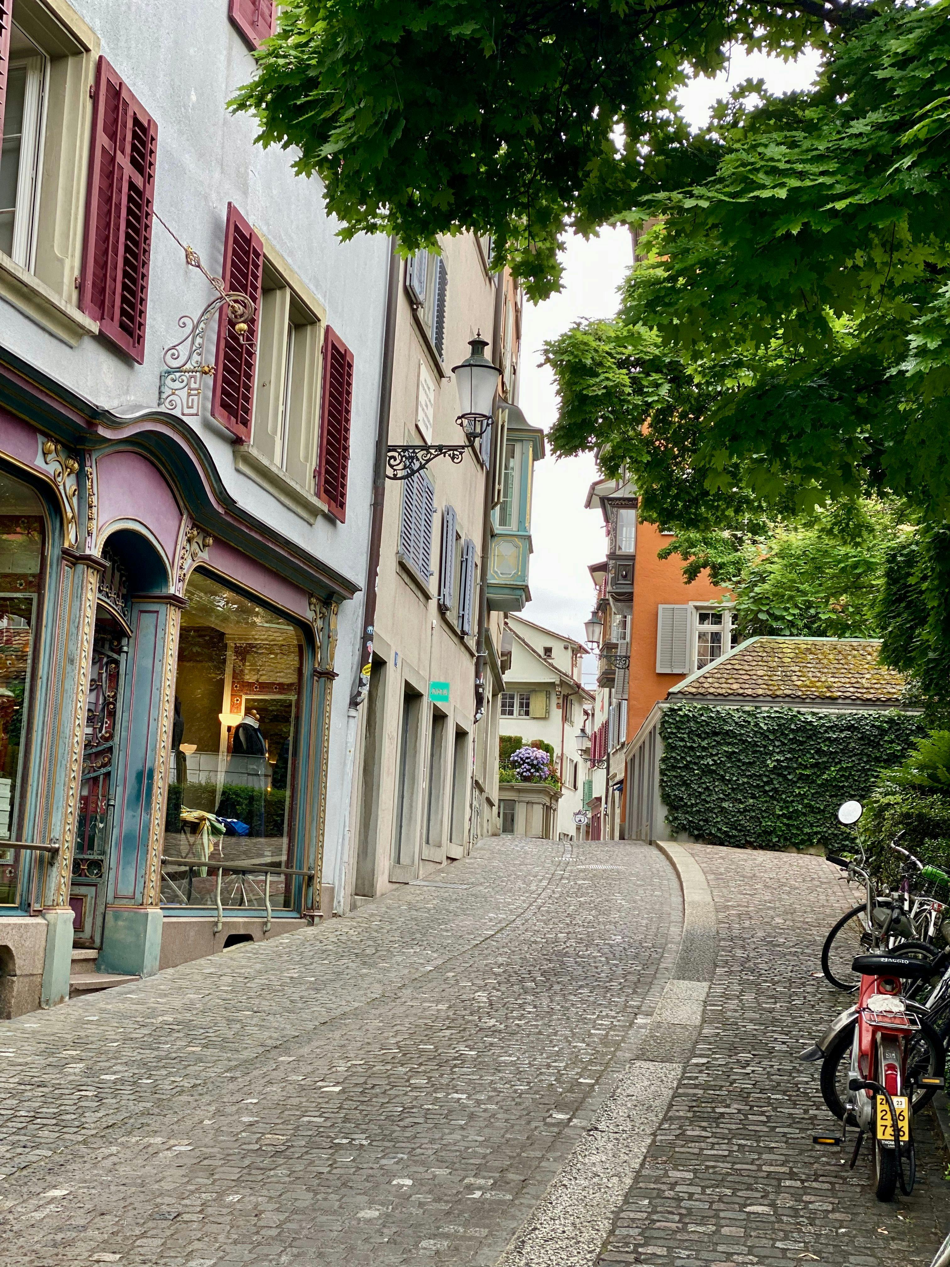 shop on narrow street