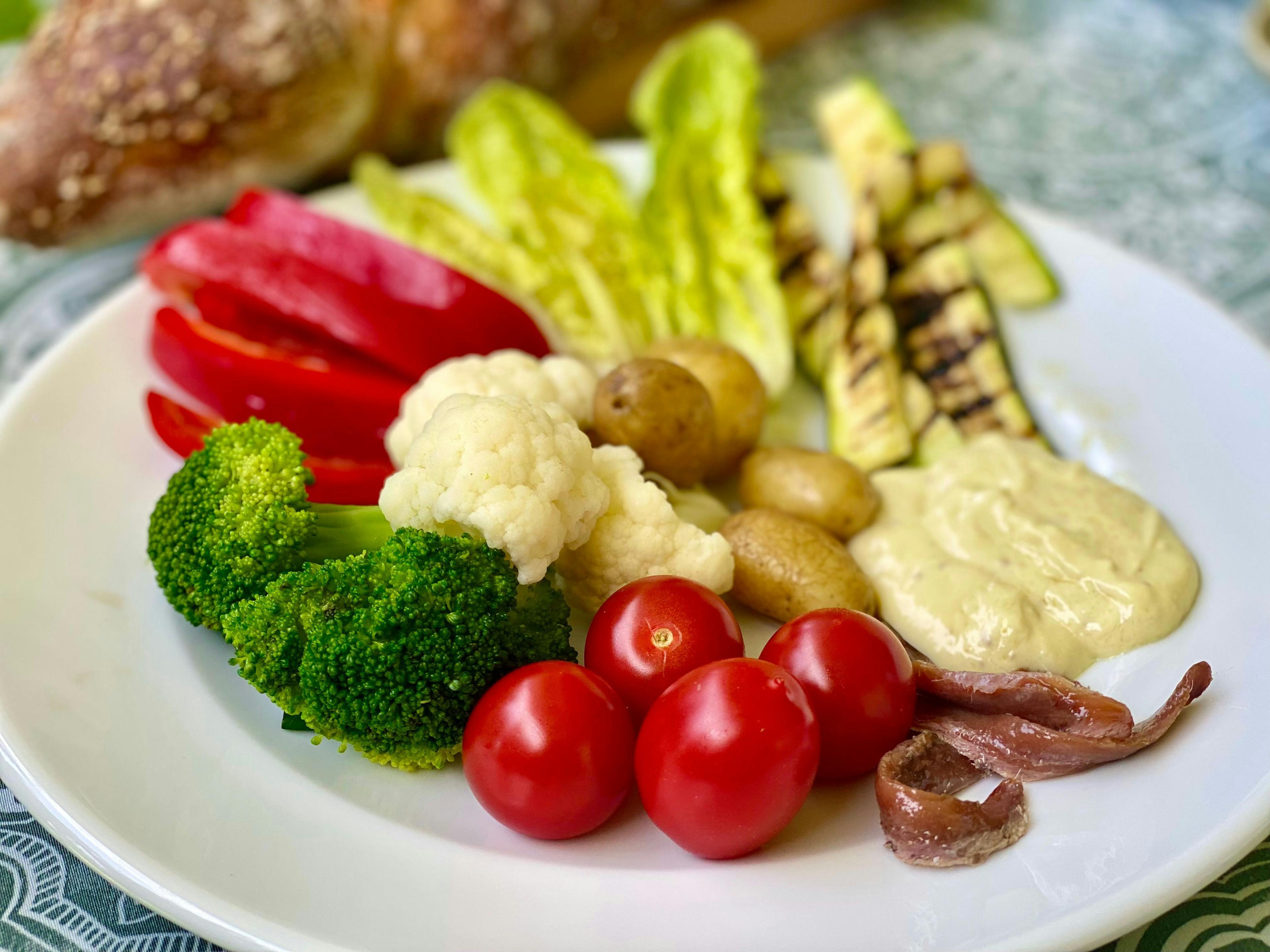 individual plate with all the ingredients on it